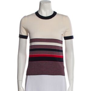 Rag & Bone Krista Striped Short Sleeve Sweater Top Retro Nautical Sailor Chic